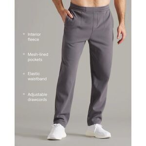 RHONE Range Fleece Sweatpants (Size XXL) Gravel Lounge Relaxed Straight Leg